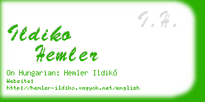 ildiko hemler business card